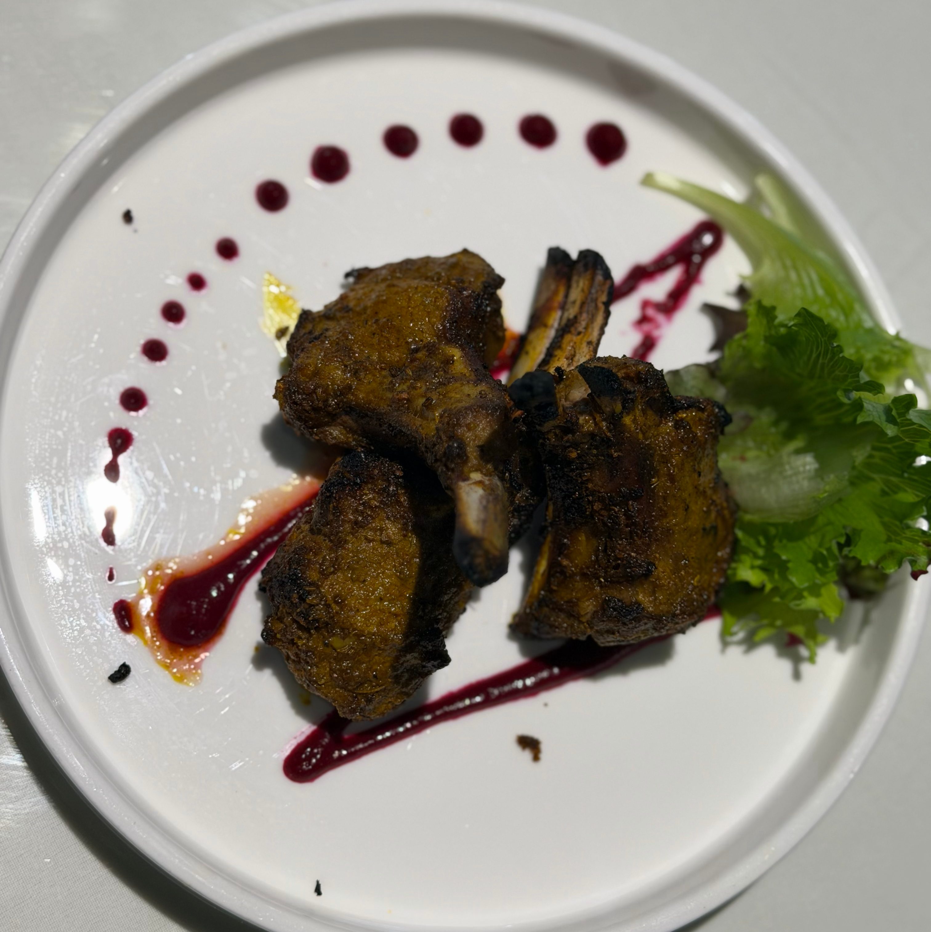 Tandoori Rack of Lamb.